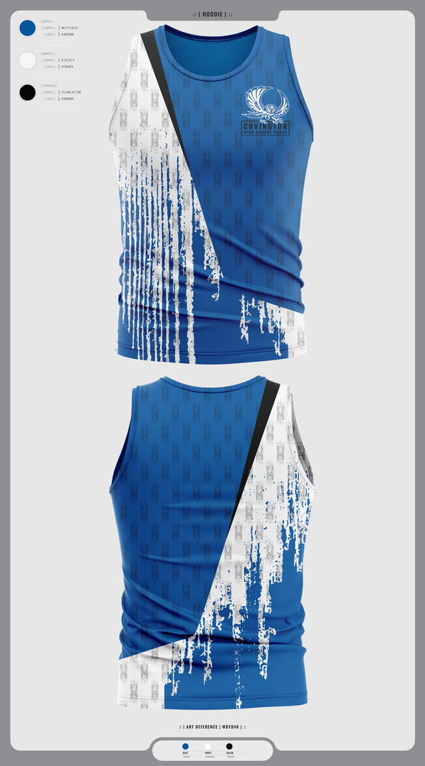 Tank Top, Covington High School Cheer, Cheer, Teamtime, Team time, sublimation, custom sports apparel, team uniforms, spirit wear, spiritwear, sports uniforms, custom shirts, team store, custom team store, fundraiser sports, apparel fundraiser