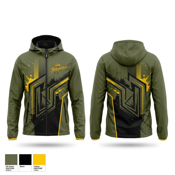 Windbreaker, Fort Benning Lady Yellowjackets, Women's Basketball, Teamtime, Team time, sublimation, custom sports apparel, team uniforms, spirit wear, spiritwear, sports uniforms, custom shirts, team store, custom team store, fundraiser sports, apparel fundraiser