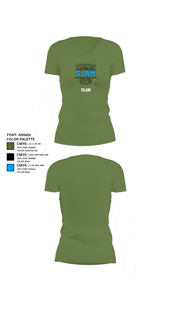 Womens Short Sleeve Vneck Shirt, Slam, Women's Basketball, Teamtime, Team time, sublimation, custom sports apparel, team uniforms, spirit wear, spiritwear, sports uniforms, custom shirts, team store, custom team store, fundraiser sports, apparel fundraiser