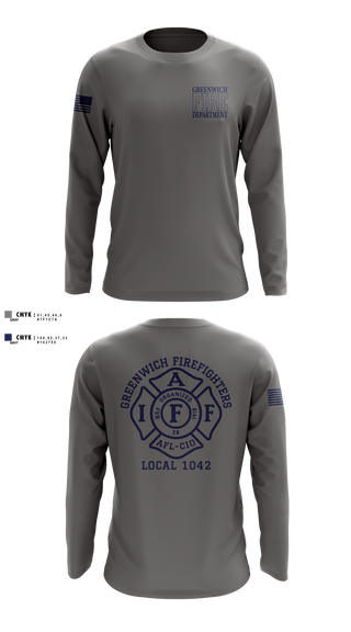 Long Sleeve Performance Shirt, Greenwich Fire Local 1042, Fire Department, Teamtime, Team time, sublimation, custom sports apparel, team uniforms, spirit wear, spiritwear, sports uniforms, custom shirts, team store, custom team store, fundraiser sports, apparel fundraiser