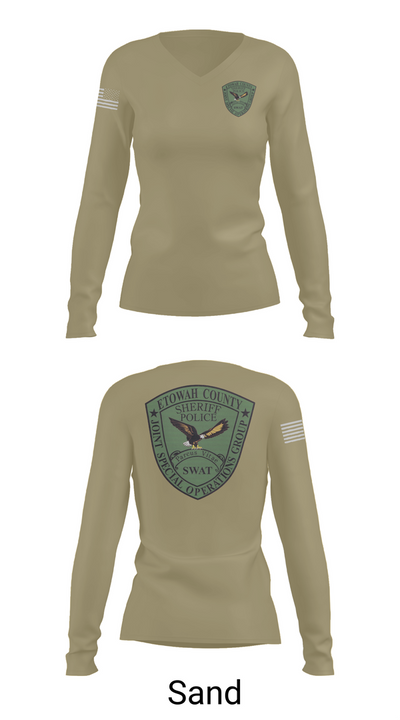 Etowah County JSOG 23168603 Women's Long Sleeve V-neck Shirt - 92