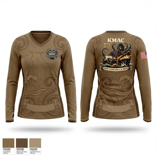 Womens Long Sleeve Vneck Shirt, N32, Navy, Teamtime, Team time, sublimation, custom sports apparel, team uniforms, spirit wear, spiritwear, sports uniforms, custom shirts, team store, custom team store, fundraiser sports, apparel fundraiser