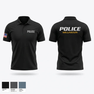 Short Sleeve Performance Polo, Millington Police Department, Police, Teamtime, Team time, sublimation, custom sports apparel, team uniforms, spirit wear, spiritwear, sports uniforms, custom shirts, team store, custom team store, fundraiser sports, apparel fundraiser