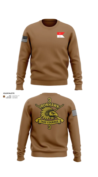 Crew Neck Sweatshirt, Comanche Squad, Army, Teamtime, Team time, sublimation, custom sports apparel, team uniforms, spirit wear, spiritwear, sports uniforms, custom shirts, team store, custom team store, fundraiser sports, apparel fundraiser