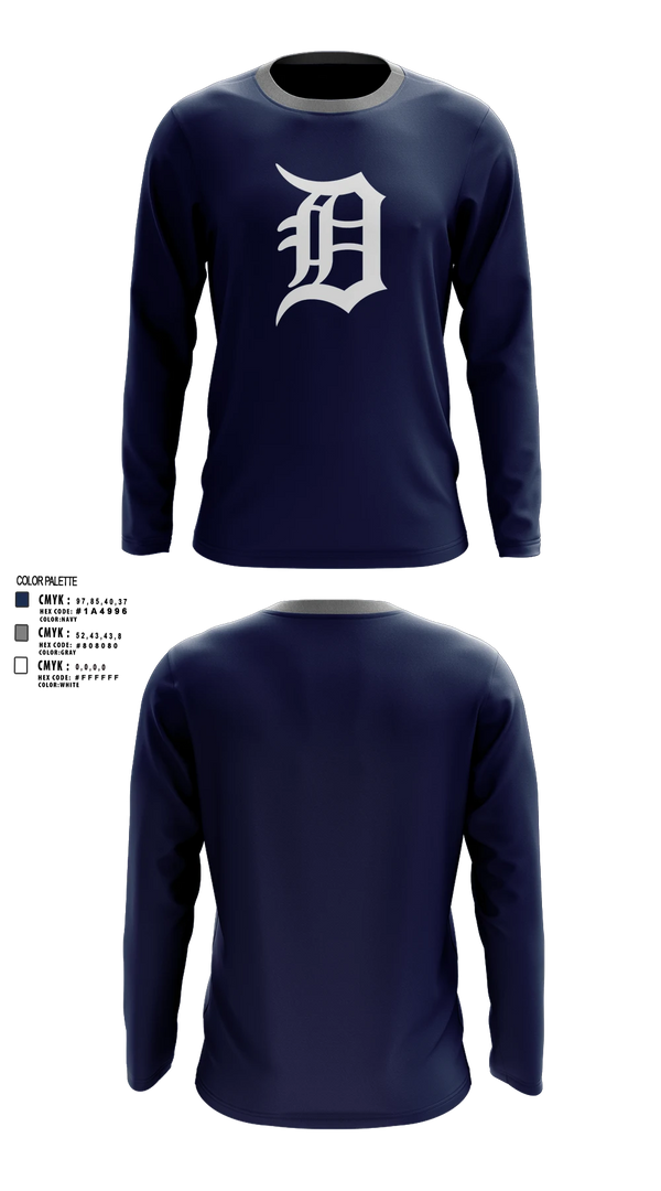 Long Sleeve Performance Shirt, Tigers, Baseball, Teamtime, Team time, sublimation, custom sports apparel, team uniforms, spirit wear, spiritwear, sports uniforms, custom shirts, team store, custom team store, fundraiser sports, apparel fundraiser