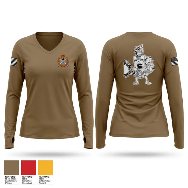 Womens Long Sleeve Vneck Shirt, 805th MP CO, 2nd Platoon, Army, Teamtime, Team time, sublimation, custom sports apparel, team uniforms, spirit wear, spiritwear, sports uniforms, custom shirts, team store, custom team store, fundraiser sports, apparel fundraiser
