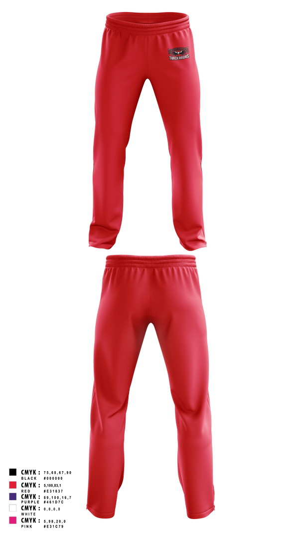 Sweatpants, Carolina Track Hawks, Track & Field, Teamtime, Team time, sublimation, custom sports apparel, team uniforms, spirit wear, spiritwear, sports uniforms, custom shirts, team store, custom team store, fundraiser sports, apparel fundraiser