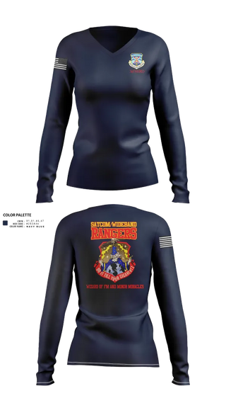 Womens Long Sleeve Vneck Shirt, 3d CCG, Air Force, Teamtime, Team time, sublimation, custom sports apparel, team uniforms, spirit wear, spiritwear, sports uniforms, custom shirts, team store, custom team store, fundraiser sports, apparel fundraiser
