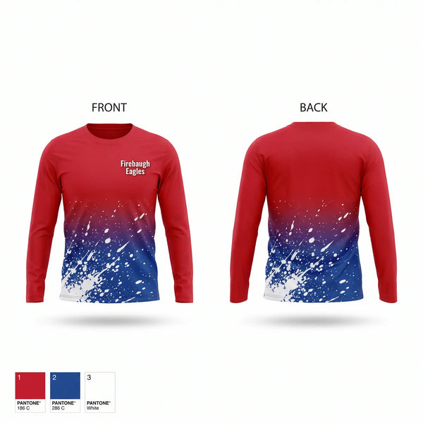 Long Sleeve Performance Shirt, Firebaugh Eagles, Women's Basketball, Teamtime, Team time, sublimation, custom sports apparel, team uniforms, spirit wear, spiritwear, sports uniforms, custom shirts, team store, custom team store, fundraiser sports, apparel fundraiser