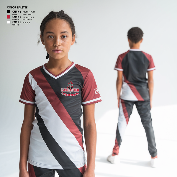 Womens Short Sleeve Vneck Shirt, Lancaster Cheerleading, Cheer, Teamtime, Team time, sublimation, custom sports apparel, team uniforms, spirit wear, spiritwear, sports uniforms, custom shirts, team store, custom team store, fundraiser sports, apparel fundraiser