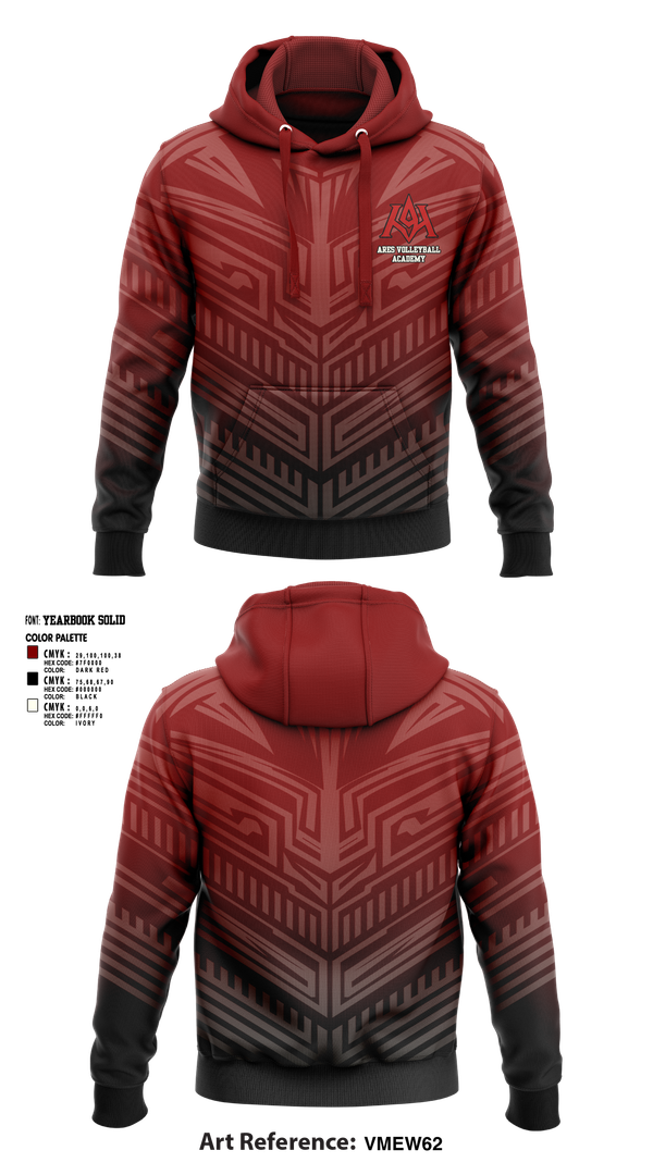 Hoodie, Ares Volleyball Academy, Women's Volleyball, Teamtime, Team time, sublimation, custom sports apparel, team uniforms, spirit wear, spiritwear, sports uniforms, custom shirts, team store, custom team store, fundraiser sports, apparel fundraiser