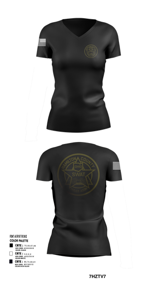 Womens Short Sleeve Vneck Shirt, HCPA Swat, , Teamtime, Team time, sublimation, custom sports apparel, team uniforms, spirit wear, spiritwear, sports uniforms, custom shirts, team store, custom team store, fundraiser sports, apparel fundraiser