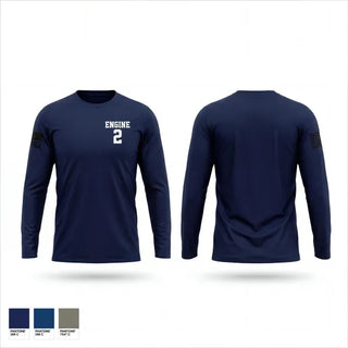 Long Sleeve Performance Shirt, Engine 2, Fire Department, Teamtime, Team time, sublimation, custom sports apparel, team uniforms, spirit wear, spiritwear, sports uniforms, custom shirts, team store, custom team store, fundraiser sports, apparel fundraiser