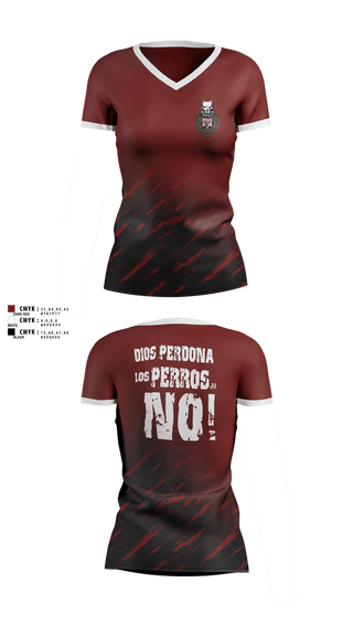 Womens Short Sleeve Vneck Shirt, PERROS DEL MAL, Men's Soccer, Teamtime, Team time, sublimation, custom sports apparel, team uniforms, spirit wear, spiritwear, sports uniforms, custom shirts, team store, custom team store, fundraiser sports, apparel fundraiser