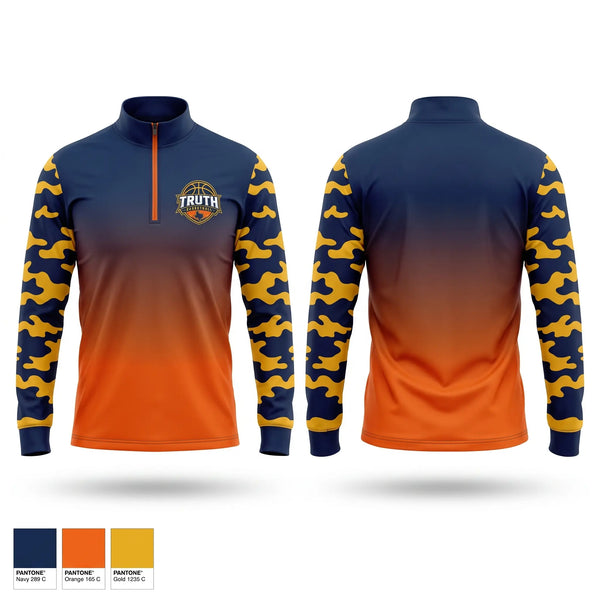 Quarter Zip Jacket, Truth Basketball, Women's Basketball, Teamtime, Team time, sublimation, custom sports apparel, team uniforms, spirit wear, spiritwear, sports uniforms, custom shirts, team store, custom team store, fundraiser sports, apparel fundraiser