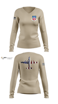 179th AW Women's Long Sleeve V-neck Shirt - 100