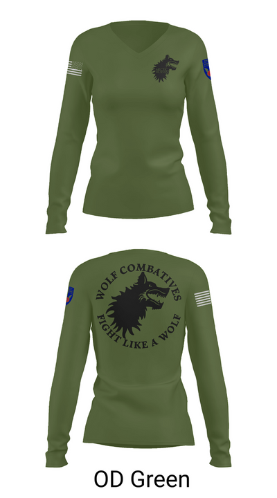 Wolf Combatives Women's Long Sleeve V-neck Shirt - 57