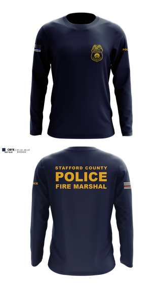 Long Sleeve Performance Shirt, Stafford County Fire Marshal's Office, Police, Teamtime, Team time, sublimation, custom sports apparel, team uniforms, spirit wear, spiritwear, sports uniforms, custom shirts, team store, custom team store, fundraiser sports, apparel fundraiser