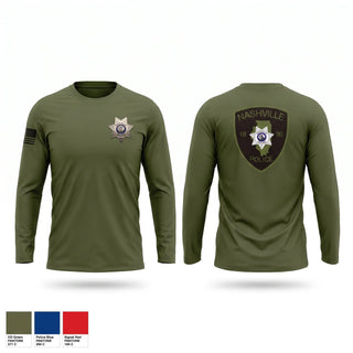 Long Sleeve Performance Shirt, Nashville Police Department, IL, Police, Teamtime, Team time, sublimation, custom sports apparel, team uniforms, spirit wear, spiritwear, sports uniforms, custom shirts, team store, custom team store, fundraiser sports, apparel fundraiser