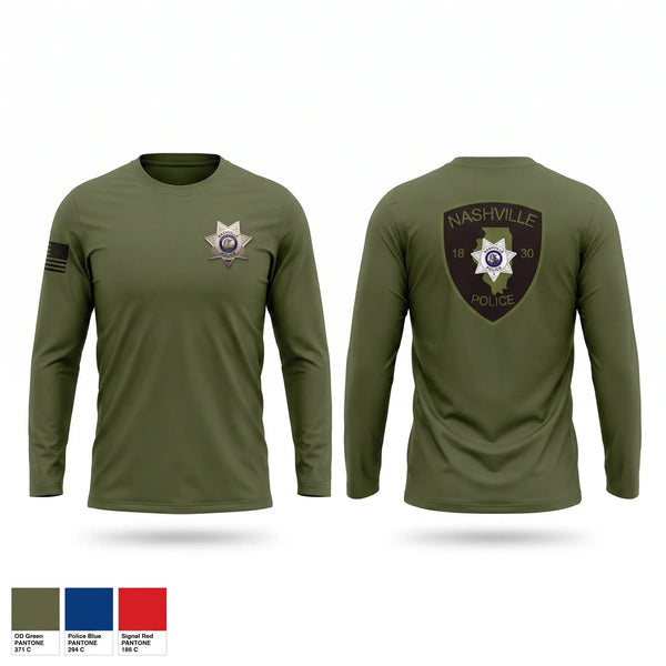 Long Sleeve Performance Shirt, Nashville Police Department, IL, Police, Teamtime, Team time, sublimation, custom sports apparel, team uniforms, spirit wear, spiritwear, sports uniforms, custom shirts, team store, custom team store, fundraiser sports, apparel fundraiser