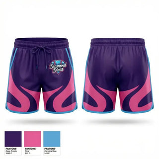 Athletic Shorts With Pockets, Diamond Divas, Softball, Teamtime, Team time, sublimation, custom sports apparel, team uniforms, spirit wear, spiritwear, sports uniforms, custom shirts, team store, custom team store, fundraiser sports, apparel fundraiser