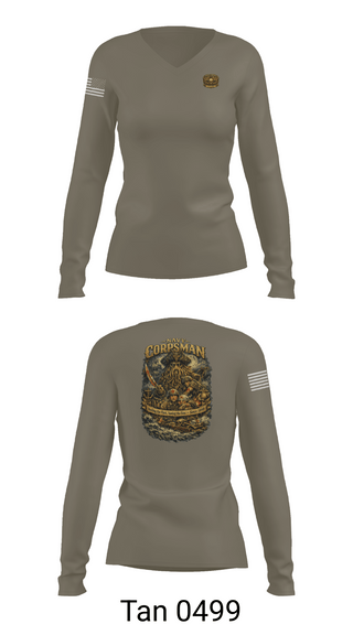 Womens Long Sleeve Vneck Shirt, North County 128th HM Ball, Navy, Teamtime, Team time, sublimation, custom sports apparel, team uniforms, spirit wear, spiritwear, sports uniforms, custom shirts, team store, custom team store, fundraiser sports, apparel fundraiser