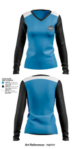 Cramerton Panthers Football and Cheer 89738490 Women's Long Sleeve V-neck Shirt - 3