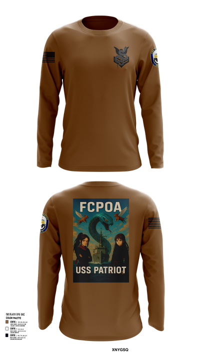USS PATRIOT FCPOA Long Sleeve Performance Shirt 101