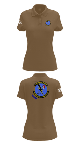 Womens Short Sleeve Performance Polo, 103d SECURITY FORCES SQUADRON, , Teamtime, Team time, sublimation, custom sports apparel, team uniforms, spirit wear, spiritwear, sports uniforms, custom shirts, team store, custom team store, fundraiser sports, apparel fundraiser