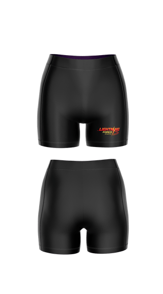 Womens Compression Shorts, Lightning Force Athletics, Track & Field, Teamtime, Team time, sublimation, custom sports apparel, team uniforms, spirit wear, spiritwear, sports uniforms, custom shirts, team store, custom team store, fundraiser sports, apparel fundraiser