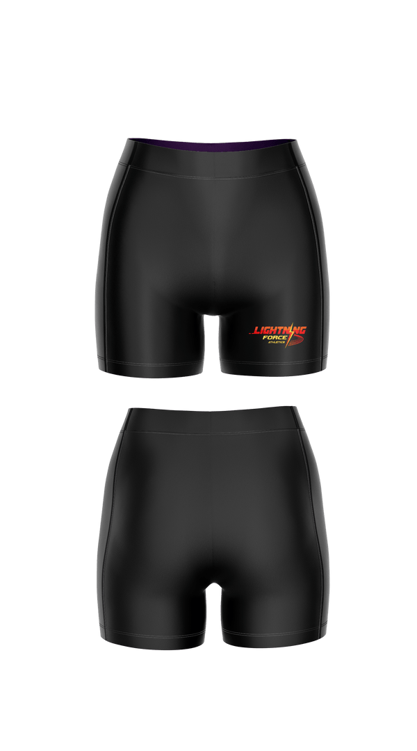 Womens Compression Shorts, Lightning Force Athletics, Track & Field, Teamtime, Team time, sublimation, custom sports apparel, team uniforms, spirit wear, spiritwear, sports uniforms, custom shirts, team store, custom team store, fundraiser sports, apparel fundraiser