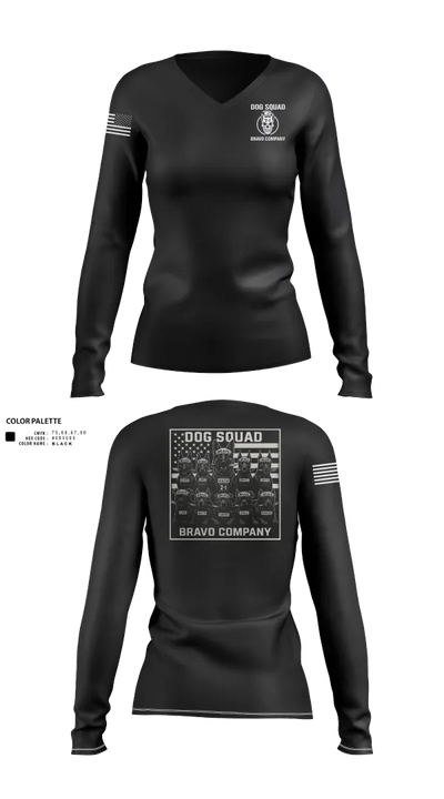 4th ID 45646437 Women's Long Sleeve V-neck Shirt - 50