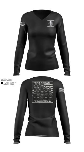 Womens Long Sleeve Vneck Shirt, , Army, Teamtime, Team time, sublimation, custom sports apparel, team uniforms, spirit wear, spiritwear, sports uniforms, custom shirts, team store, custom team store, fundraiser sports, apparel fundraiser