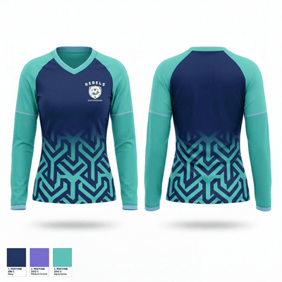 Rebels 33854729 Women's Long Sleeve V-neck Shirt - 3
