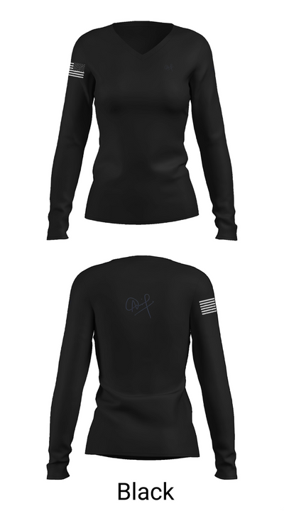 1MED 1280664 Women's Long Sleeve V-neck Shirt - 37