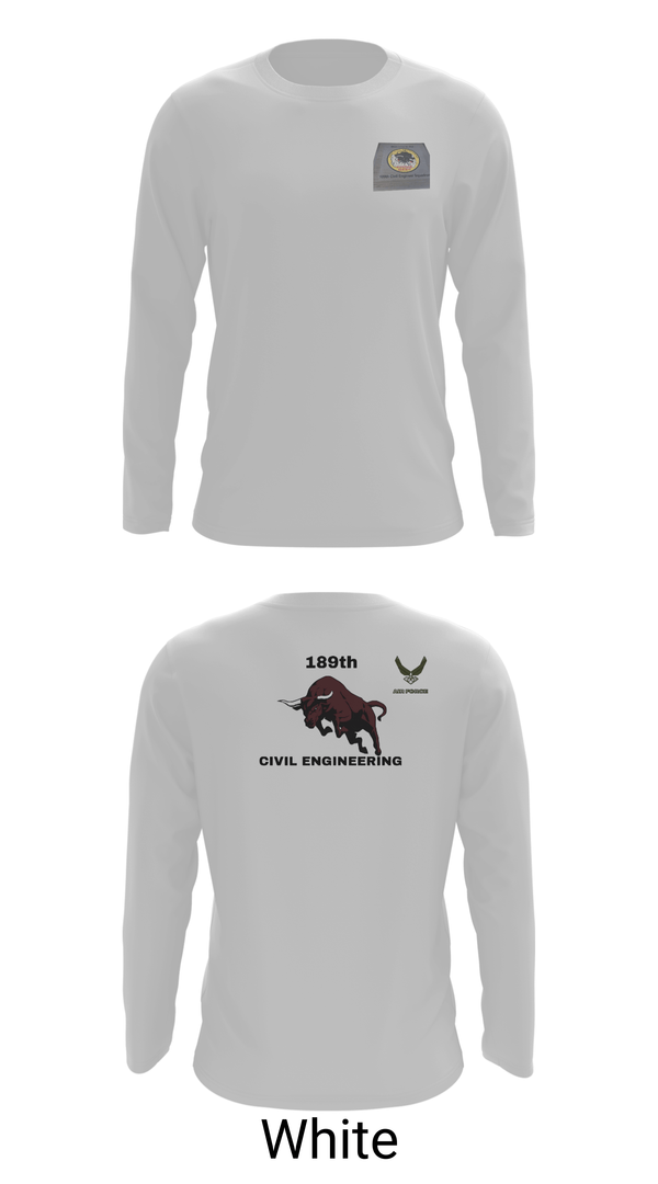 Long Sleeve Performance Shirt, 189th Civil Engineering, Air Force, Teamtime, Team time, sublimation, custom sports apparel, team uniforms, spirit wear, spiritwear, sports uniforms, custom shirts, team store, custom team store, fundraiser sports, apparel fundraiser