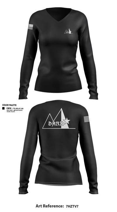 LARPstar 38068148 Women's Long Sleeve V-neck Shirt - 101