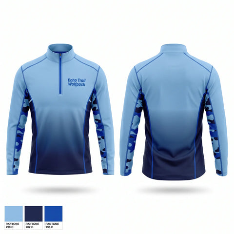 Quarter Zip Jacket, Echo Trail Wolfpack, Men's Basketball, Teamtime, Team time, sublimation, custom sports apparel, team uniforms, spirit wear, spiritwear, sports uniforms, custom shirts, team store, custom team store, fundraiser sports, apparel fundraiser