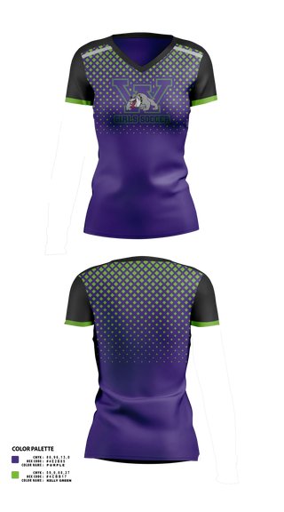 Womens Short Sleeve Vneck Shirt, Waukegan Bulldogs, Women's Soccer, Teamtime, Team time, sublimation, custom sports apparel, team uniforms, spirit wear, spiritwear, sports uniforms, custom shirts, team store, custom team store, fundraiser sports, apparel fundraiser