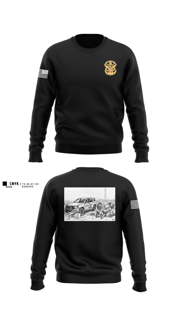 Crew Neck Sweatshirt, Crime Patrol Unit, Police, Teamtime, Team time, sublimation, custom sports apparel, team uniforms, spirit wear, spiritwear, sports uniforms, custom shirts, team store, custom team store, fundraiser sports, apparel fundraiser