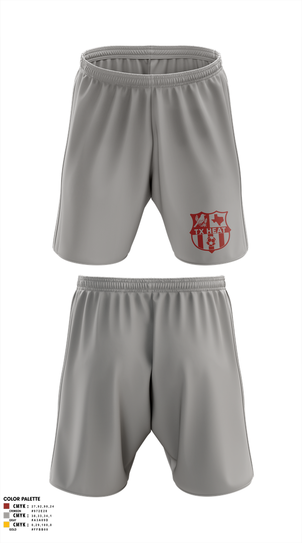 Mens Soccer Shorts, TX HEAT, Men's Soccer, Teamtime, Team time, sublimation, custom sports apparel, team uniforms, spirit wear, spiritwear, sports uniforms, custom shirts, team store, custom team store, fundraiser sports, apparel fundraiser