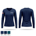 Joshua ISD Police Department Women's Long Sleeve V-neck Shirt - 1