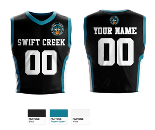 Mens Basketball Jersey, Swift Creek Middle School, Men's Basketball, Teamtime, Team time, sublimation, custom sports apparel, team uniforms, spirit wear, spiritwear, sports uniforms, custom shirts, team store, custom team store, fundraiser sports, apparel fundraiser