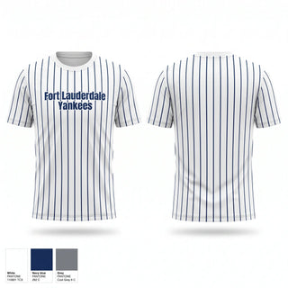 Short Sleeve Performance Shirt, Fort Lauderdale Yankees, Baseball, Teamtime, Team time, sublimation, custom sports apparel, team uniforms, spirit wear, spiritwear, sports uniforms, custom shirts, team store, custom team store, fundraiser sports, apparel fundraiser