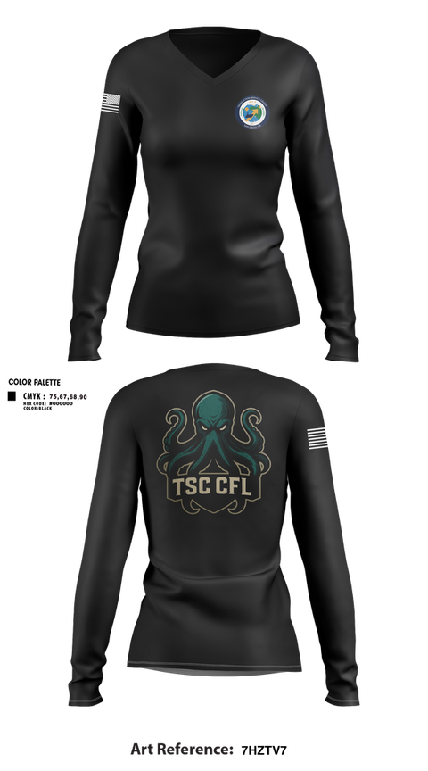 Womens Long Sleeve Vneck Shirt, Rsc, , Teamtime, Team time, sublimation, custom sports apparel, team uniforms, spirit wear, spiritwear, sports uniforms, custom shirts, team store, custom team store, fundraiser sports, apparel fundraiser