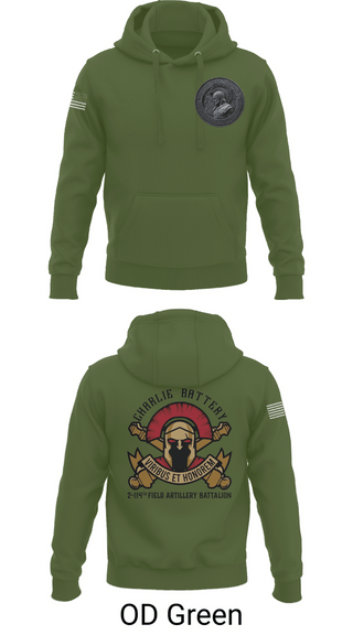Hoodie, Charlie Battery 2-114th FA, , Teamtime, Team time, sublimation, custom sports apparel, team uniforms, spirit wear, spiritwear, sports uniforms, custom shirts, team store, custom team store, fundraiser sports, apparel fundraiser