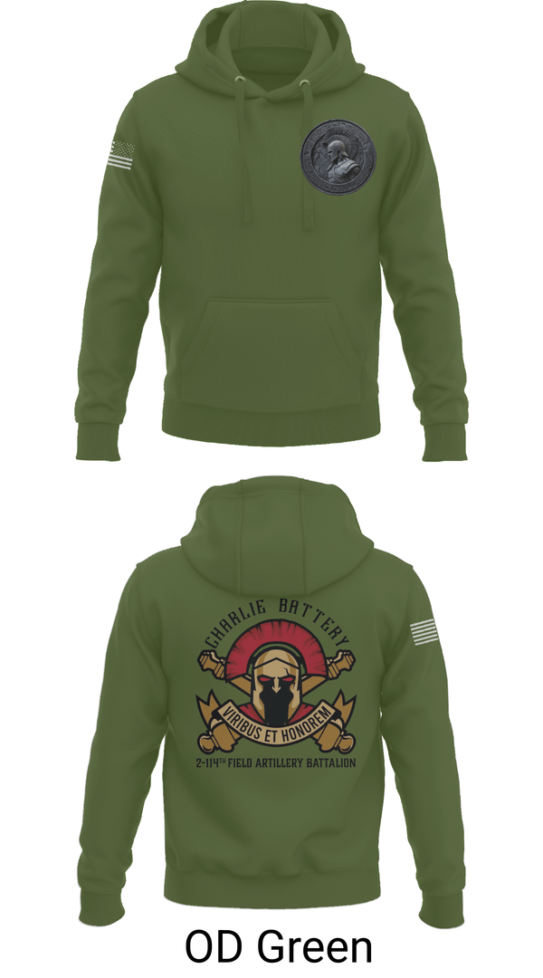 Hoodie, Charlie Battery 2-114th FA, , Teamtime, Team time, sublimation, custom sports apparel, team uniforms, spirit wear, spiritwear, sports uniforms, custom shirts, team store, custom team store, fundraiser sports, apparel fundraiser