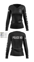Roy Cit Police K9 Women's Long Sleeve V-neck Shirt - 105