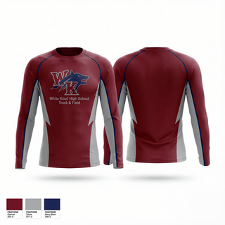 Long Sleeve Performance Shirt, White Knoll High School Track & Field, Track & Field, Teamtime, Team time, sublimation, custom sports apparel, team uniforms, spirit wear, spiritwear, sports uniforms, custom shirts, team store, custom team store, fundraiser sports, apparel fundraiser