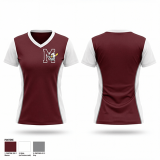 Womens Short Sleeve Vneck Shirt, Mission Eagles, Baseball, Teamtime, Team time, sublimation, custom sports apparel, team uniforms, spirit wear, spiritwear, sports uniforms, custom shirts, team store, custom team store, fundraiser sports, apparel fundraiser